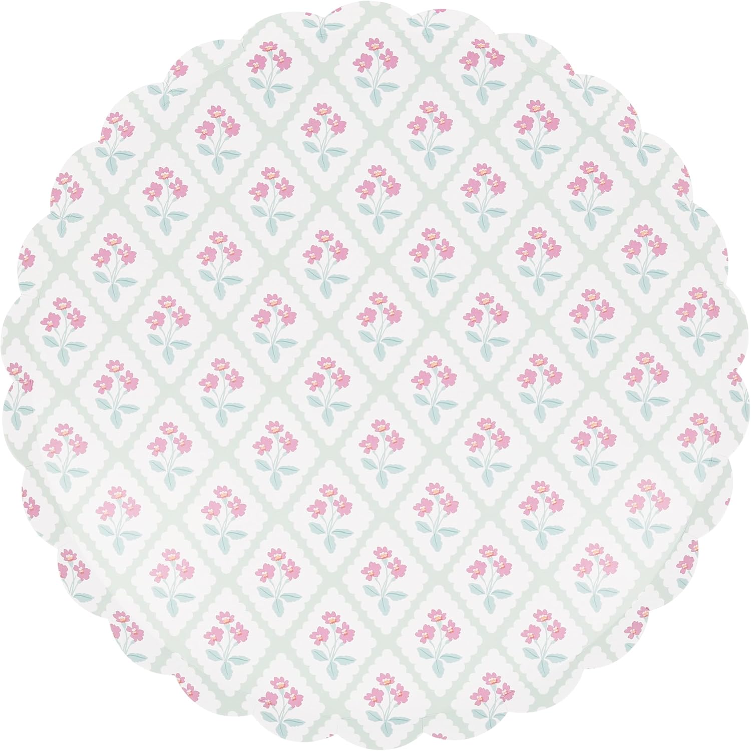 Meri Meri Floral Paper Plates (Pack of 8), Floral Disposable Plates for Party, Scalloped Edge, 2 Sizes (Dinner and Side) - Image 7