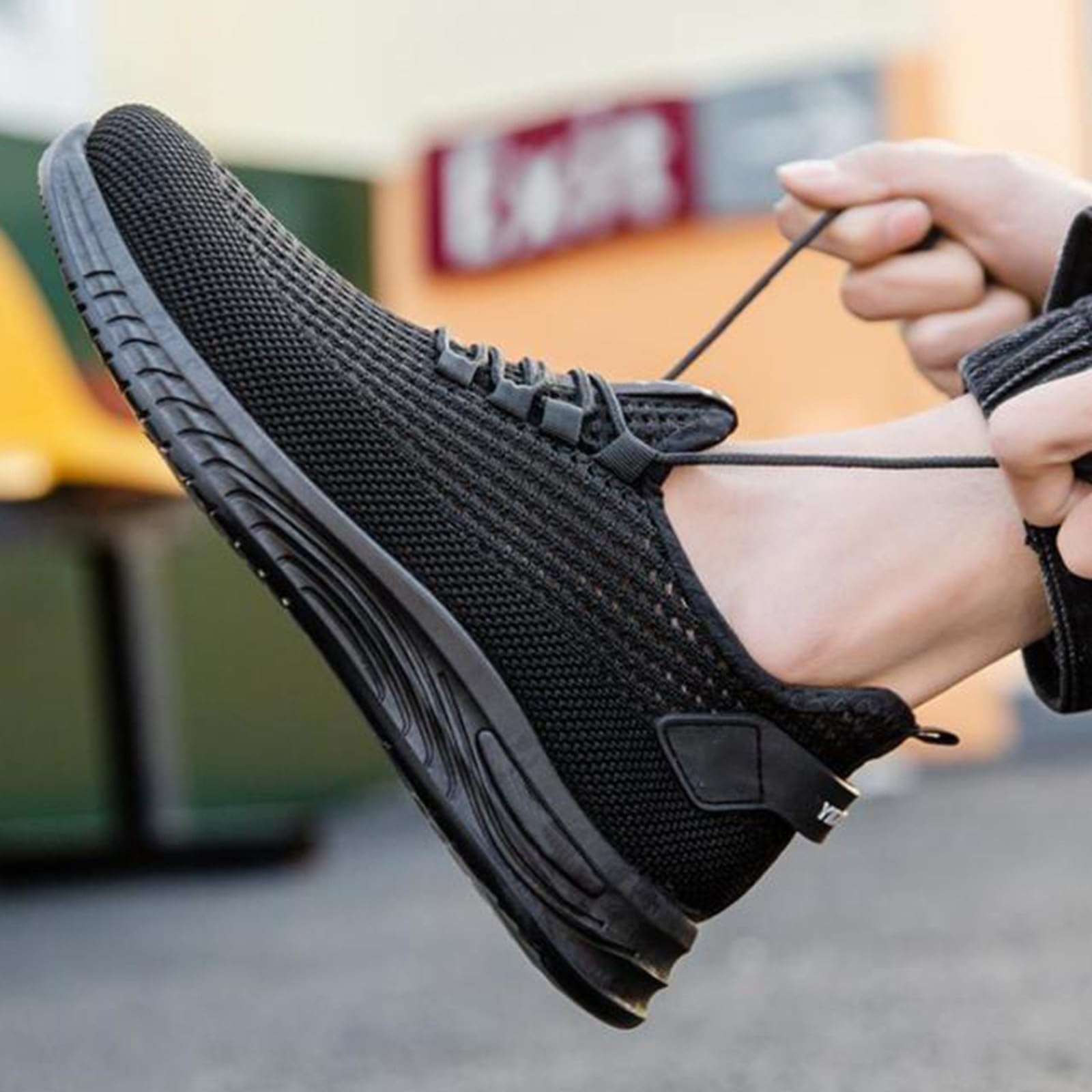 Sneaker & Sportschuhe für Herren Herren Joggingschuhe Straße Rutschfest Walkingschuhe Atmungsaktiv Fitnessschuhe Weich Leicht Breeze Schuhe Leichtgewichts Freizeitschuhe Einfarbige Laufschuhe