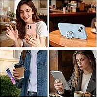 Vista 7 de Soporte transparente para anillo de teléfono, 2 piezas, rotación de 360°, soporte de anillo para teléfono celular, soporte de dedo móvil, agarre