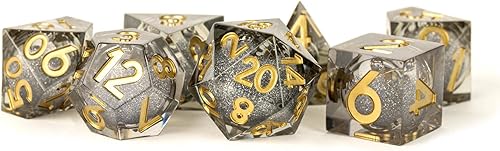 FanRoll de Metallic Dice Games Vanishing Oil Elixir Liquid Core DND Juego de dados para juego de rol para Calabozos y Dragones