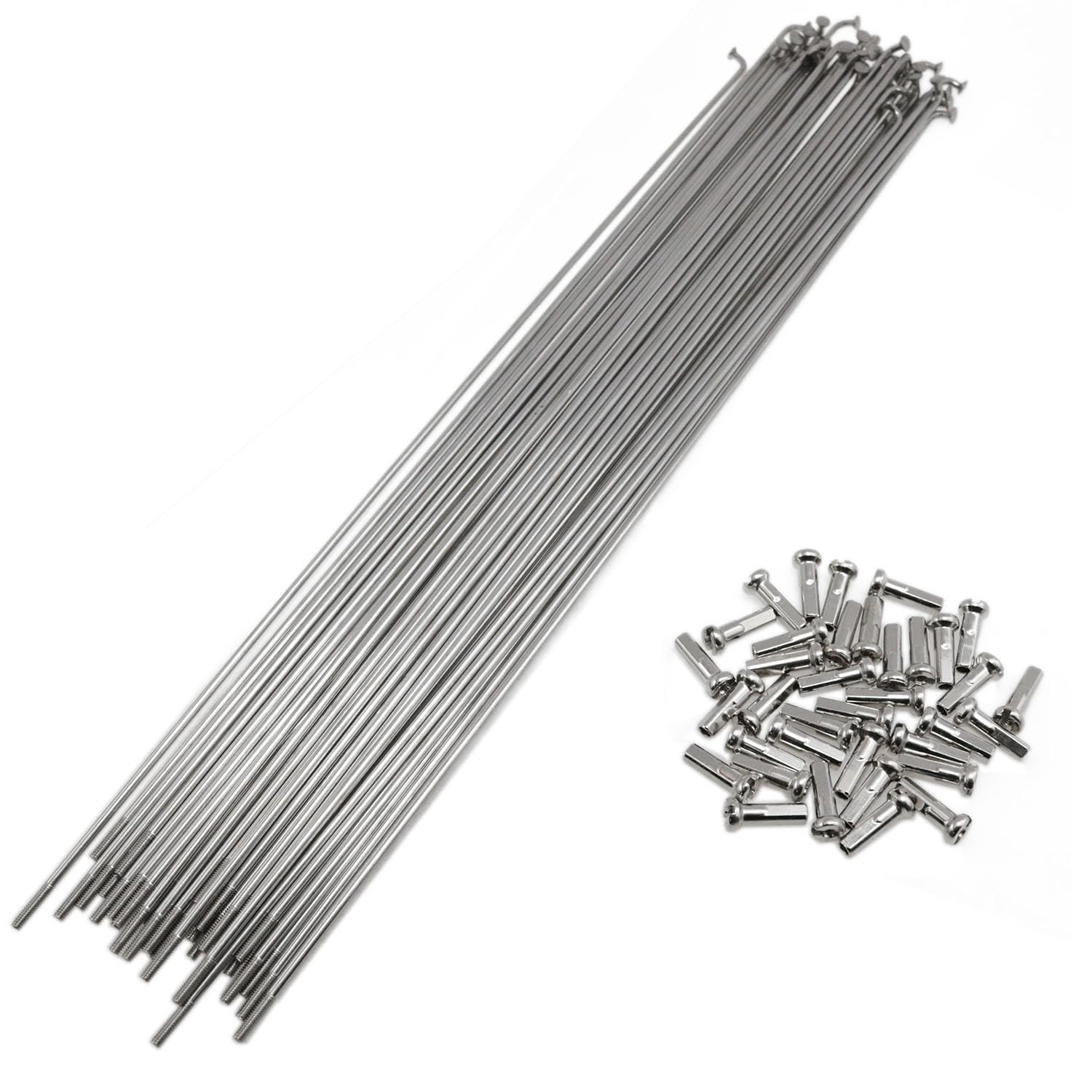 Stainless Steel Spokes 260mm/10.2 Inch Bicycle Spoke 14G MTB Bike Spokes Mountain/Road Bikes with 14mm Spoke Caps 36PCS