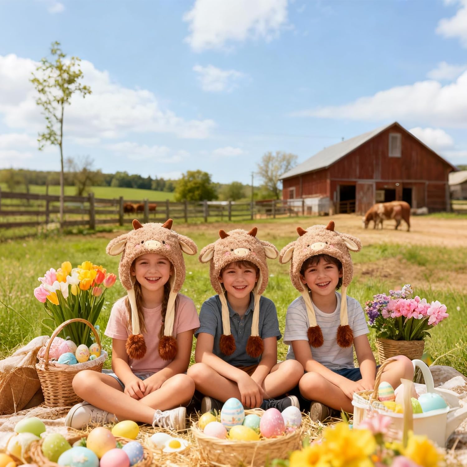 Animal Plush Hat with Moving Jumping Ears Pop Up Beating Hat Plush Cosplay Dress Up Funny Gift for Kids Adult - Image 6