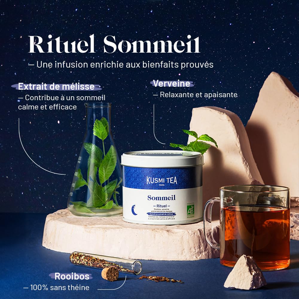 Kusmi Tea - Coffret Decouvert "Les Rituels" - Gamme santé - Assortiment de Thés Verts et Infusion Bio - Idée Cadeau - 24 Sachets - 3 Recettes Délicieuses