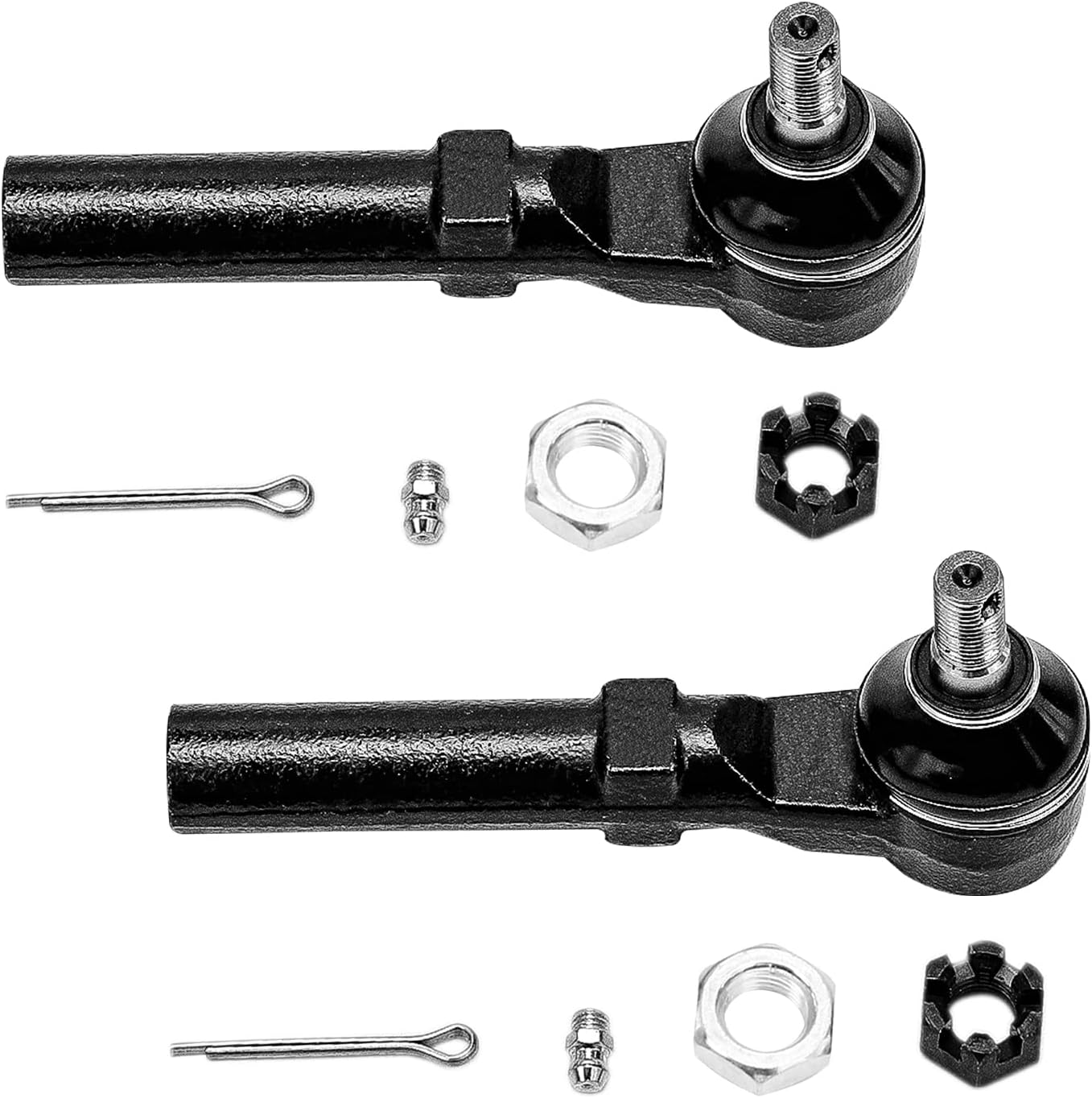 Detroit Axle - 8pc Front Wheel Bearing Hubs Kit for 2006-2007 Subaru B9 Tribeca 2008-2014 Subaru Tribeca, 2 Wheel Hub Bearings 4 Inner Outer Tie Rods 2 Sway Bar End Links Replacement