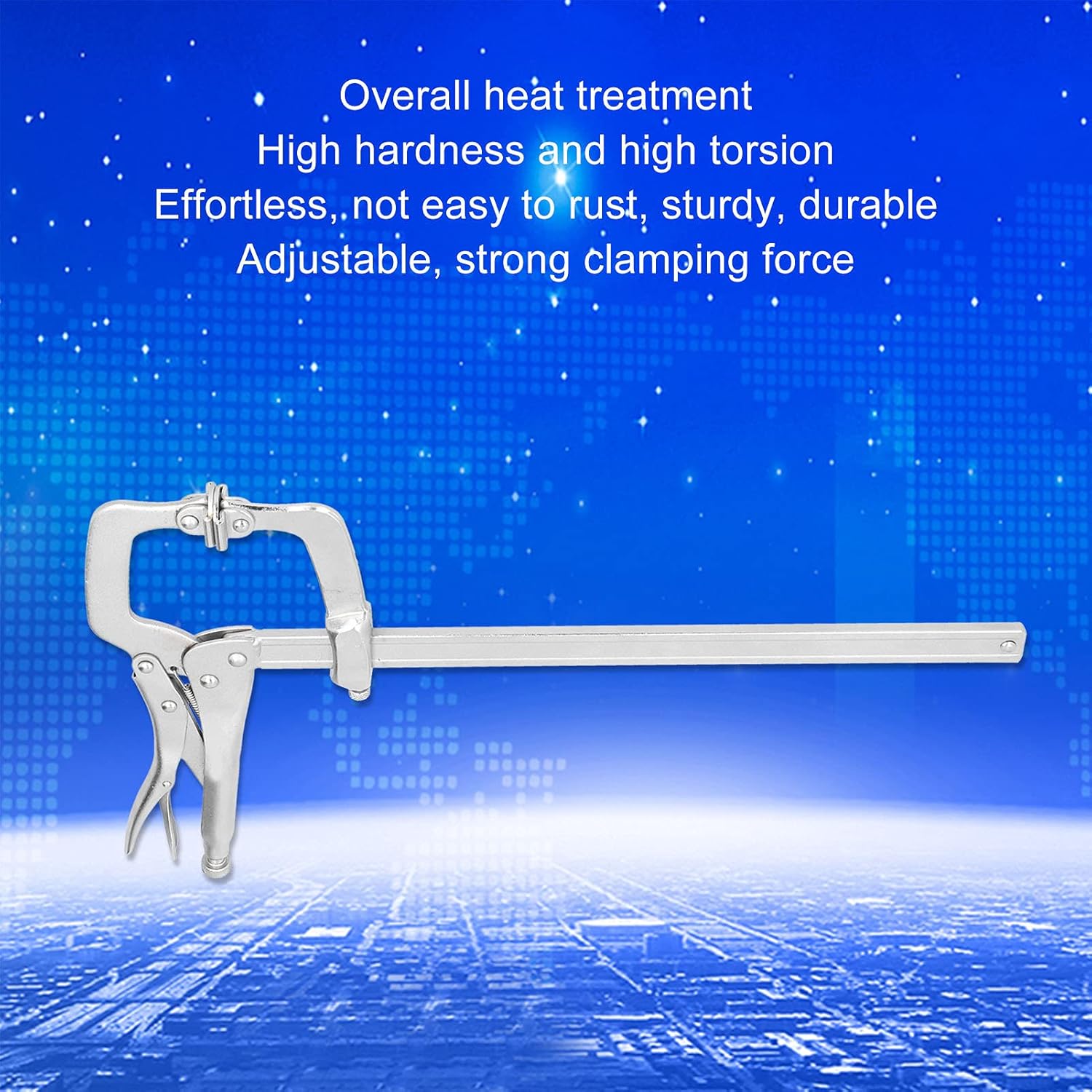 Locking Pliers, Chrome Vanadium Steel Vice Grips Pliers Heavy Duty Adjustable Sliding Rod Pliers Clamp Vise Welding Table Clamps for Woodworking Welding and Pocket Hole Joinery (C11-Slider)