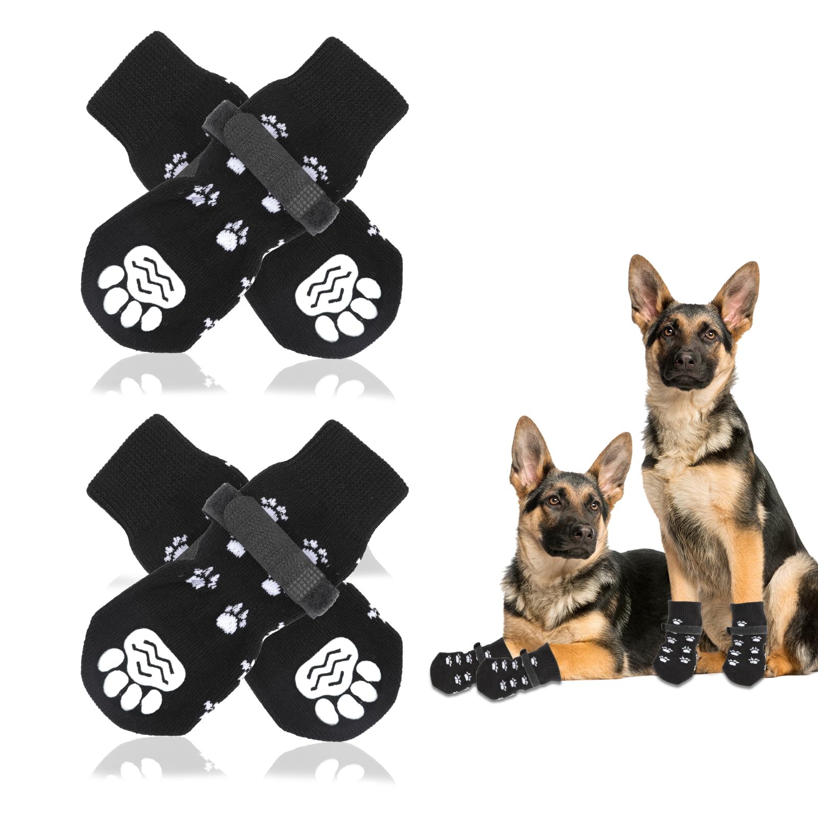 Calzini Antiscivolo E Impermeabili Per Cani – Confezione Da 4, Con Chiusura A Velcro, Adatti A Tutte Le Taglie