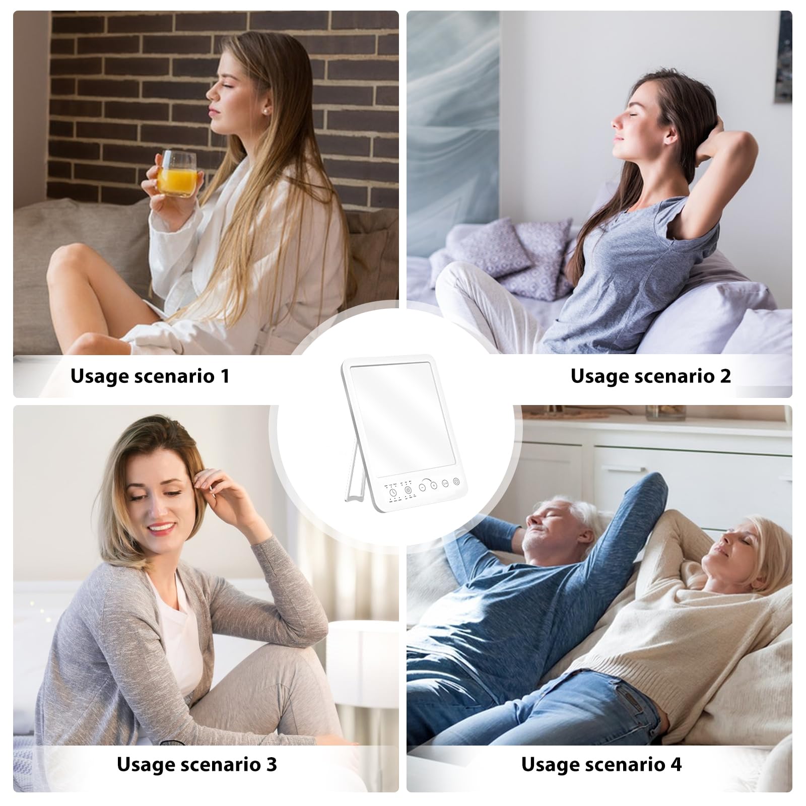 HOSPAOP Lámpara de Luz Diurna 10000 Lux LED Terapia de Luz sin UV con Regulador de Intensidad, Lámpara de Fototerapia de Espectro Completo con Temporizador y Memoria