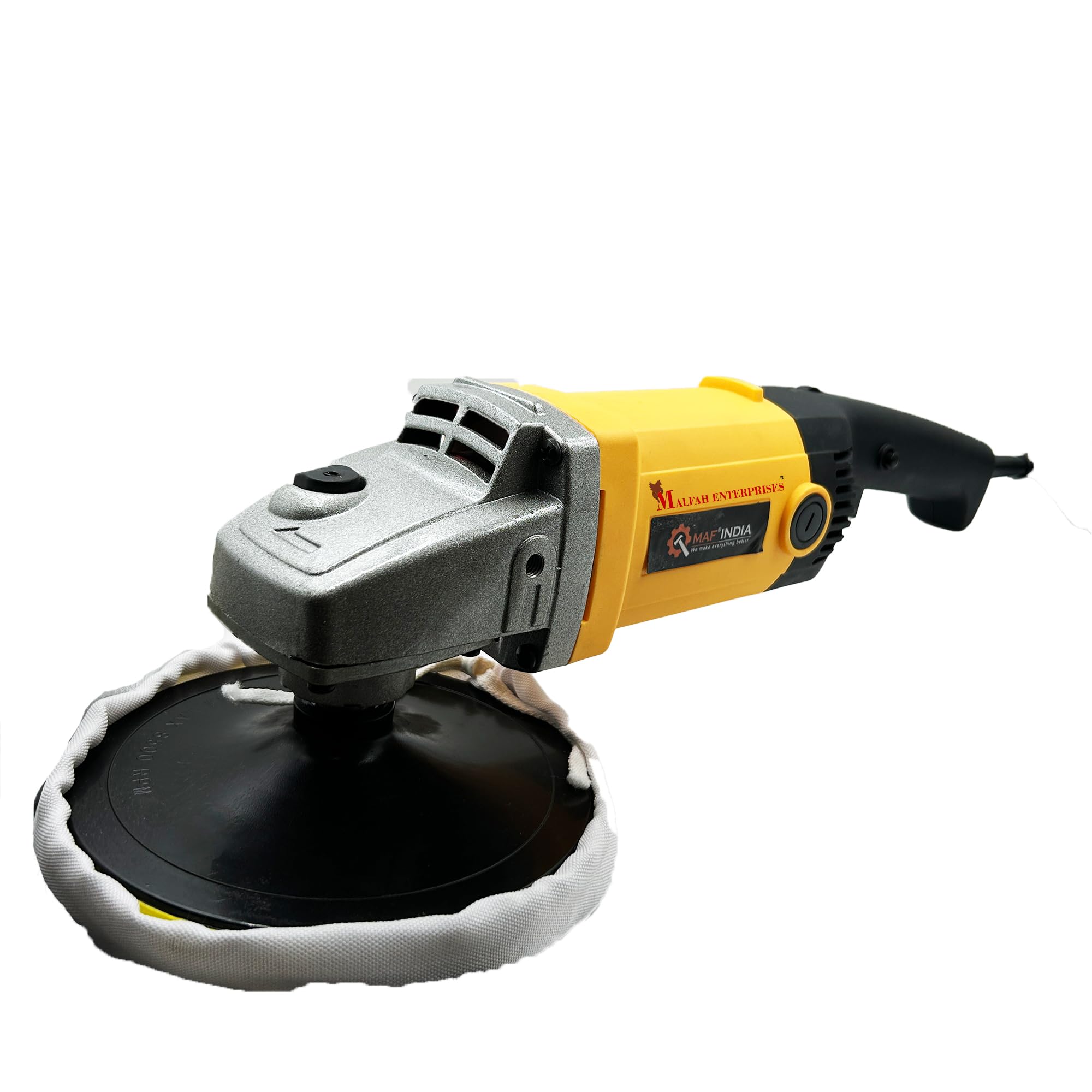 Malfah Enterprises Car Vehicle Angle Polisher 7" Rotary Car Buffer Polisher Boat Car Polishing and Waxing 1800w Variable Speed Maf Mcp-180