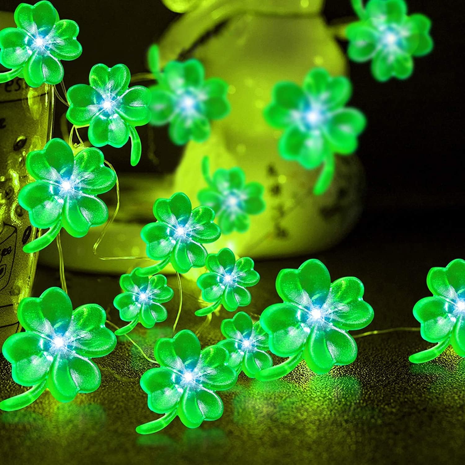 [6FT 48LED & 8Mode] St Patricks Day Garland Lights, St