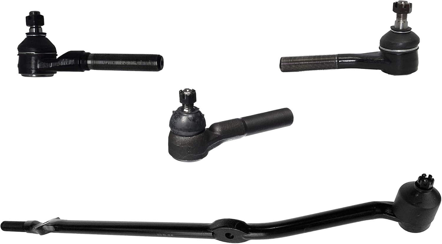 PartsW - 4 Pc Steering & Suspension Kit Compatible with 4WD Models Only Drag Link Outer & Inner Tie Rod Ends Left Right Side Fits JEEP TJ 1997-2006 4WD Only JEEP Wrangler 1997-2006 4WD Only