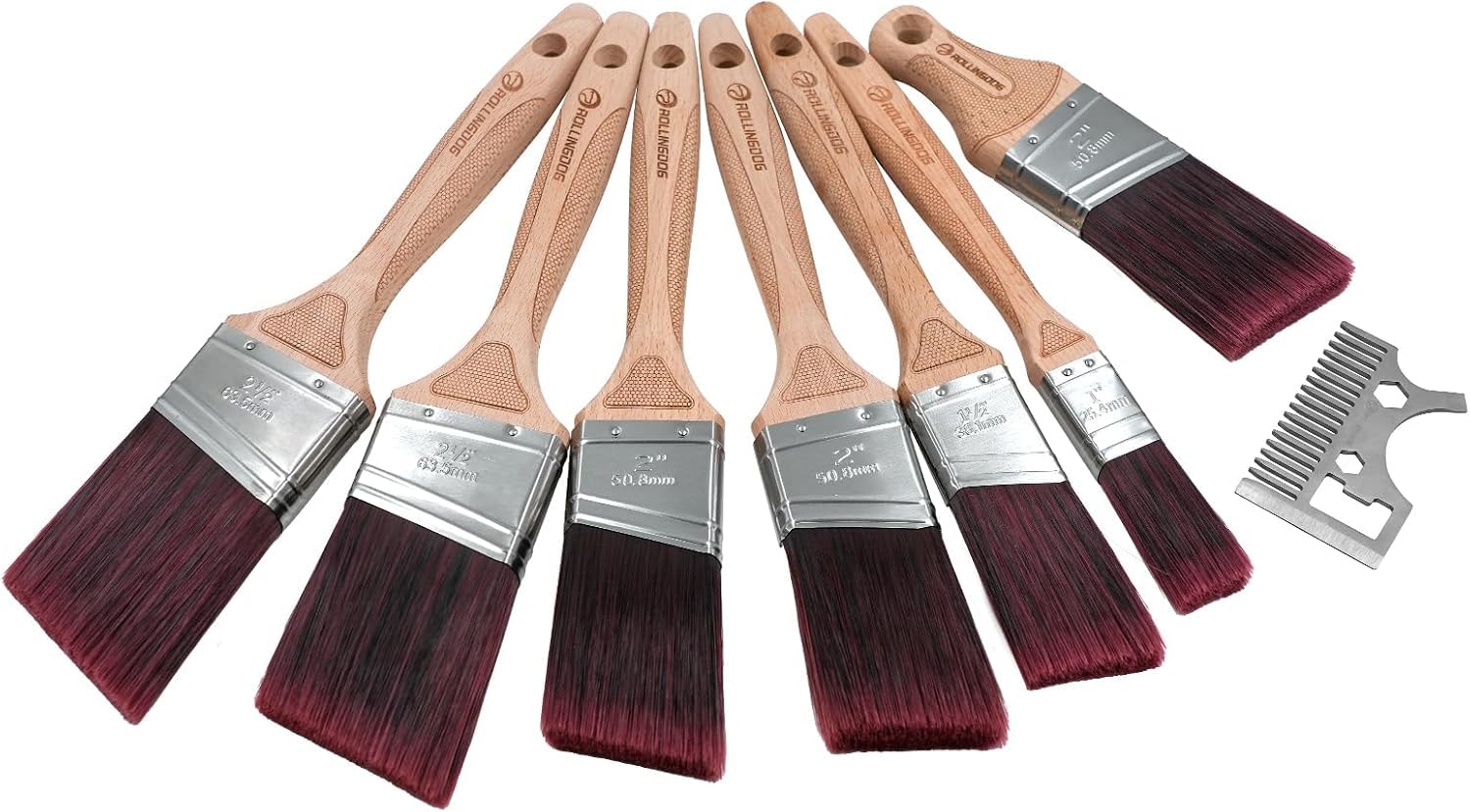 ROLLINGDOG Paint Brush Set - 8 Piece Kit -1