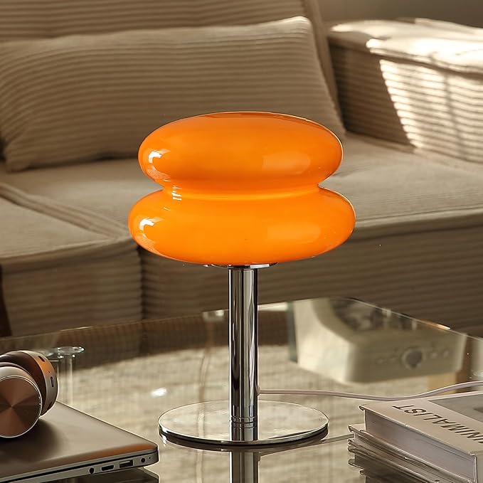 Lámpara de Mesa Glivpny Hongo, Moderna, Dimmable, Naranja miniatura 3