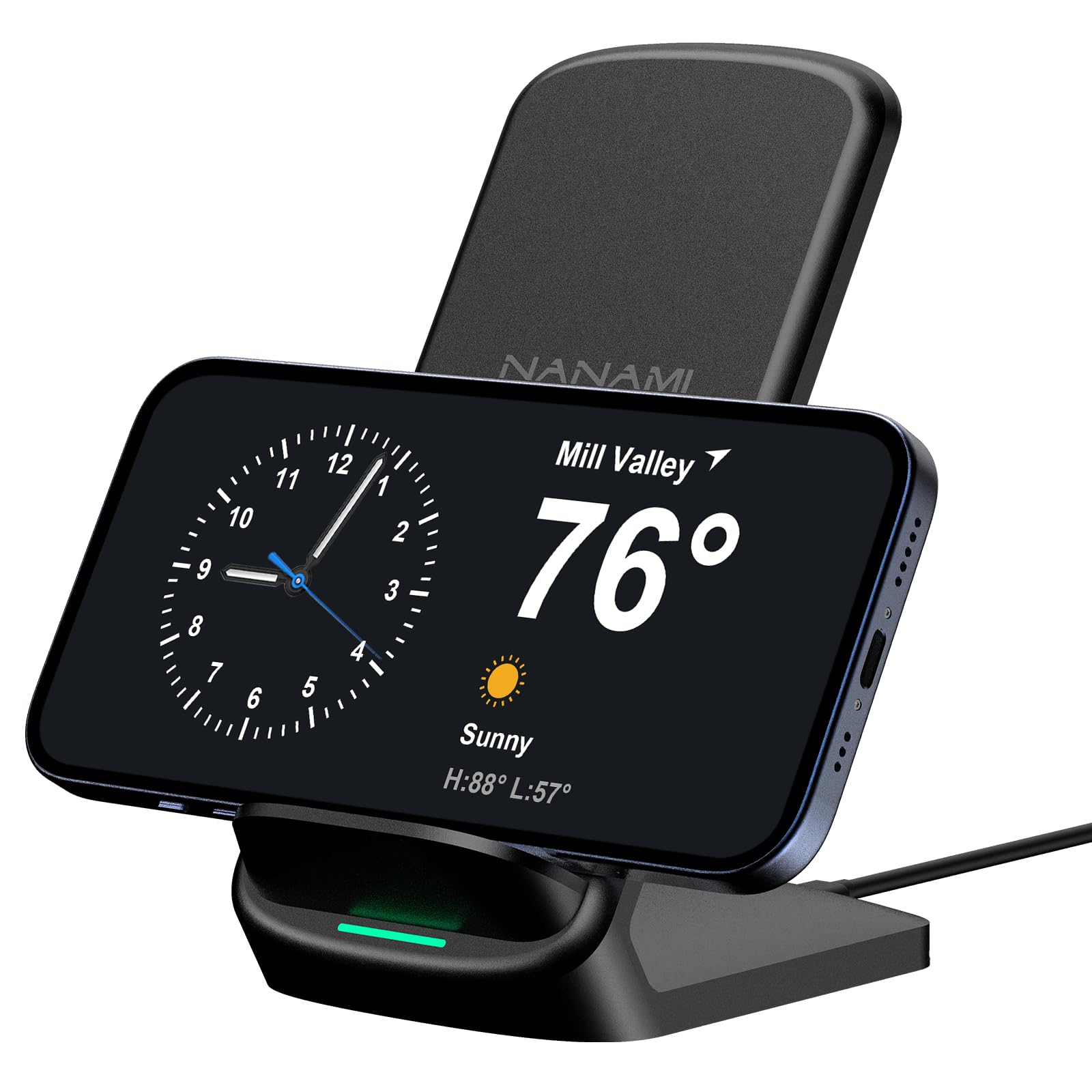 Upgraded Fast Wireless Charger, Certified Wireless Charging Stand Compatible with Samsung Galaxy S25/S24/S23/S22/S21/S20/S10/Note 20 Ultra & Phone Charger for iPhone 16/15/14/13/12/11/XR/8 Plus