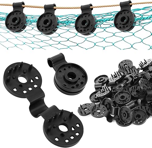 Grevosea 30 clips de tela para sombra, clips de plástico para tela de sombra, clips para sombra, tela resistente, clips de red para sombra para red