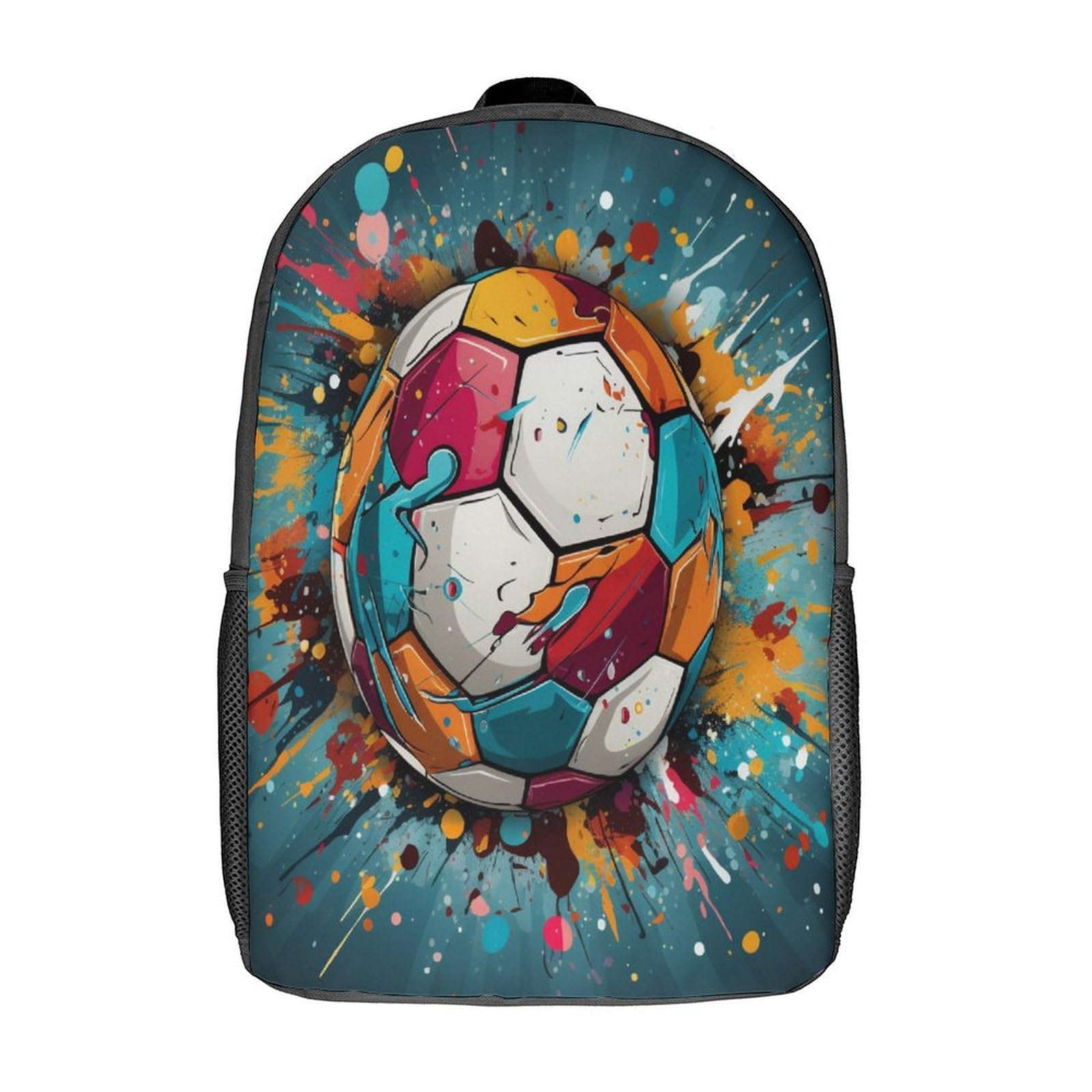 EQKDBFVHS Football Mochila Niña, Mochilas Escolares,Mochila Infantil Ajustar Con Bolsillos Laterales Y CorreaGran Capacidad Impermeable Mochila,Regalos Para Niñas Niños Y 17inch