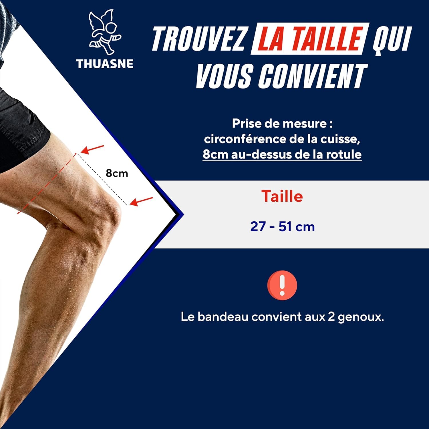 Thuasne Sport - Pack Chaud/Froid + Bandeau de Serrage IT Band - Avant et Après l'Effort - Dispositif Médical - Taille Unique