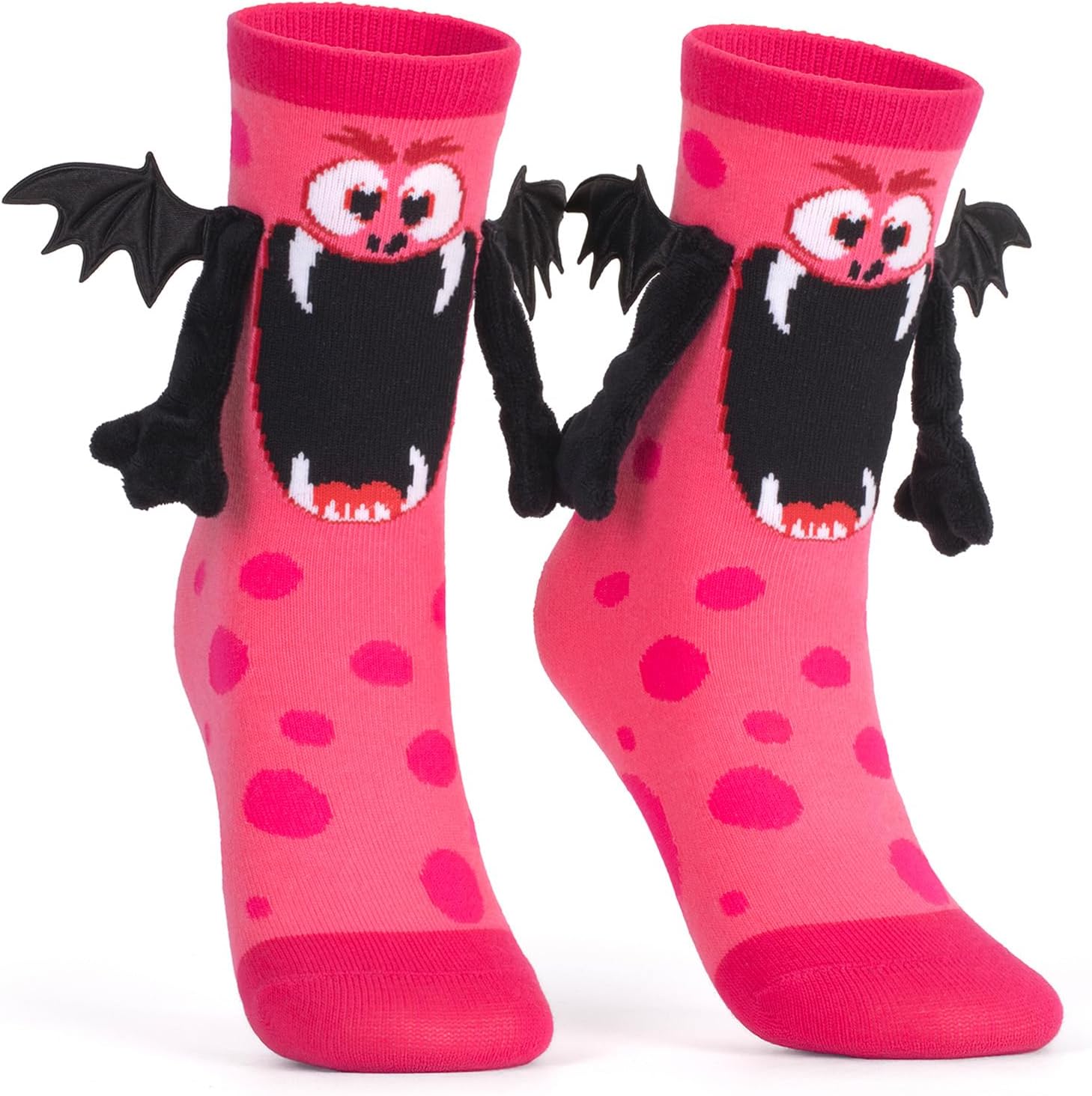 Crazy Socks for Kids Toddler - Silly Socks with Funny Monster Design & 3D Wings, Wacky Novelty Crew Socks for Crazy Sock Day