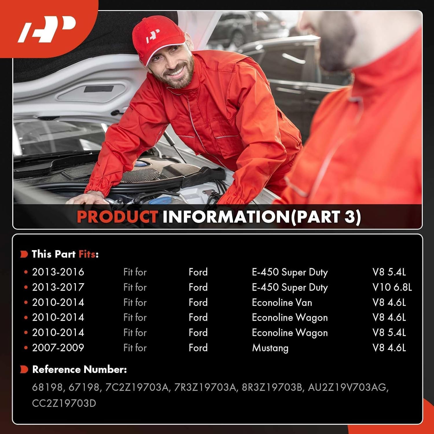 A-Premium A/C Compressor with Clutch Compatible with Ford E-150 E-250, E-350 E-450 Super Duty, Mustang, FS18 Compressor, 6 Grooves