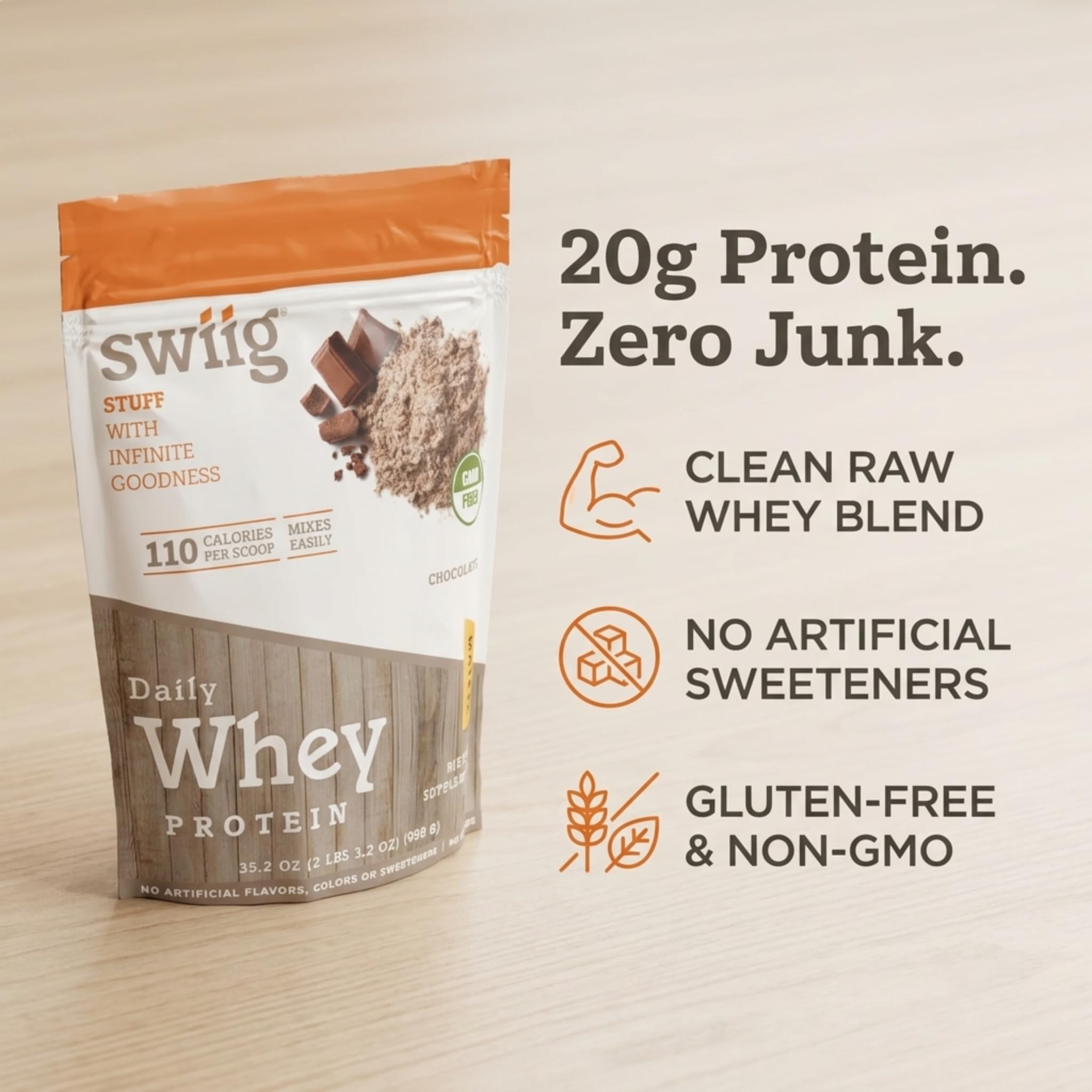 swiig Whey Matrix Protein Powder (2.2 lb, Chocolate) — Amazon image 3