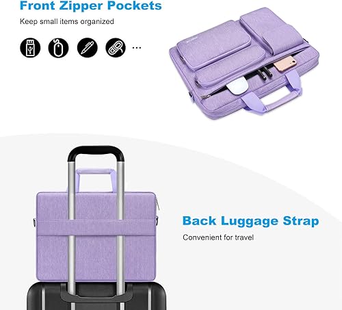 Miniatura 2 de MOSISO Bolsa de hombro para laptop compatible con MacBook Air de 15 pulgadas M3 M2 2024 2023Pro 16 M3 M2 M1 2024-2019, portátil de 15-15.6 pulgadas