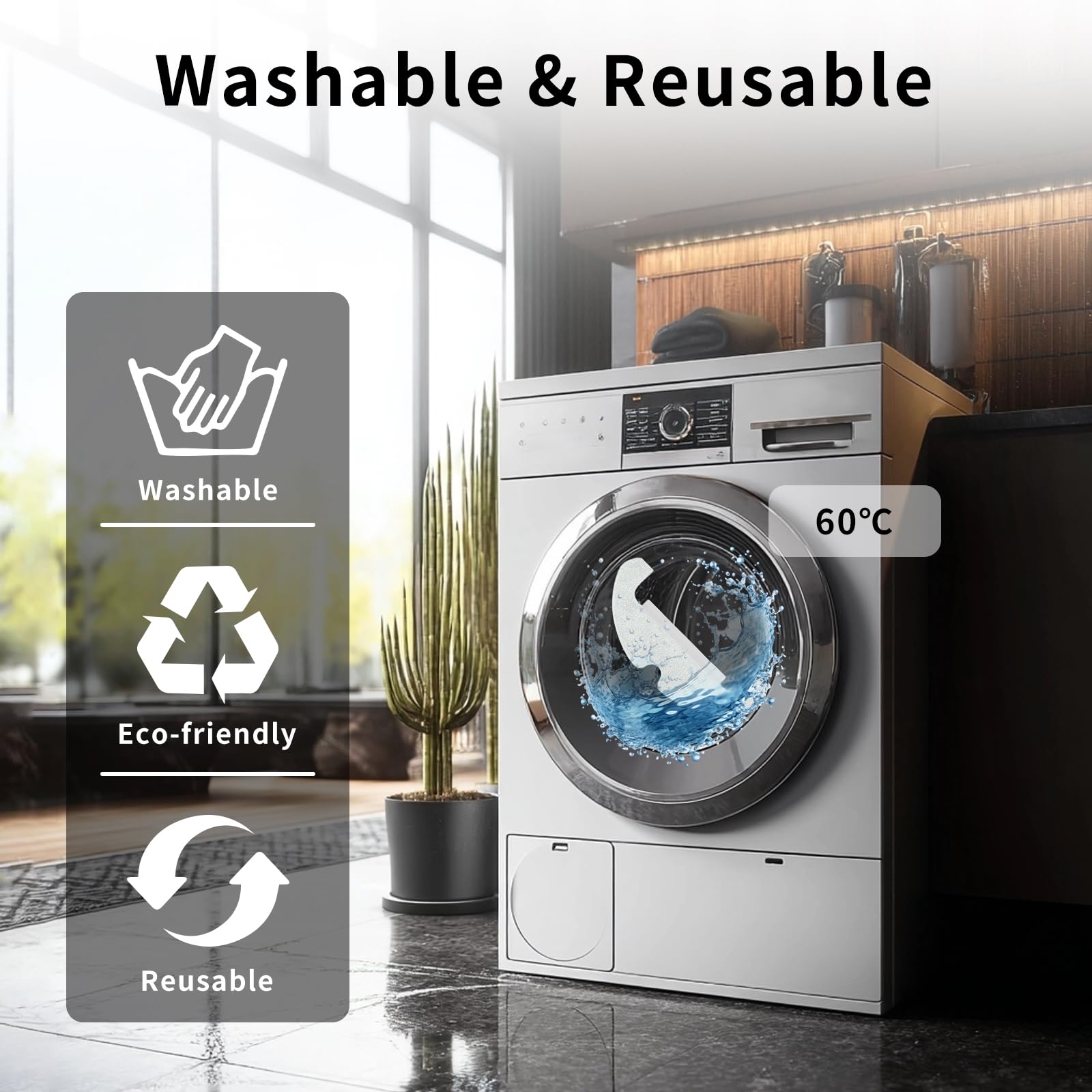 PeakLife 4 Paños para Dreame D10 Plus Gen 2, Mopas de Recambio para D10s Plus, D9 Plus, Z10 Pro, Repuestos Lavables y Reutilizables Compatibles con Robot Aspirador