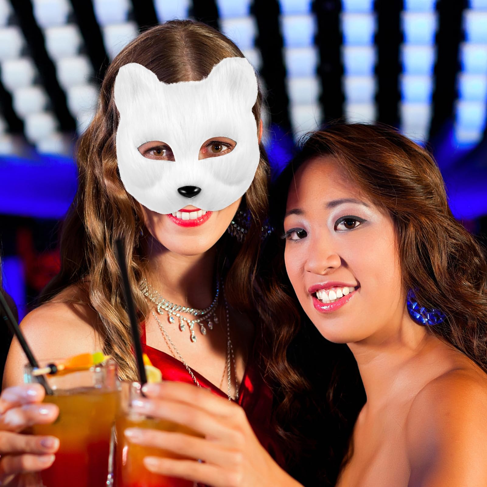LIFKOME De Lint De Rostro Para Fiesta Accesorio De Disfraz De Animal Para Halloween y Cosplay De