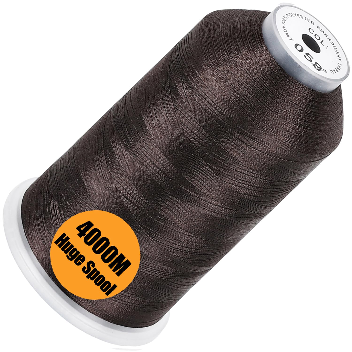 New brothread 4000M Huge Spool Embroidery Machine Thread - Dark Brown