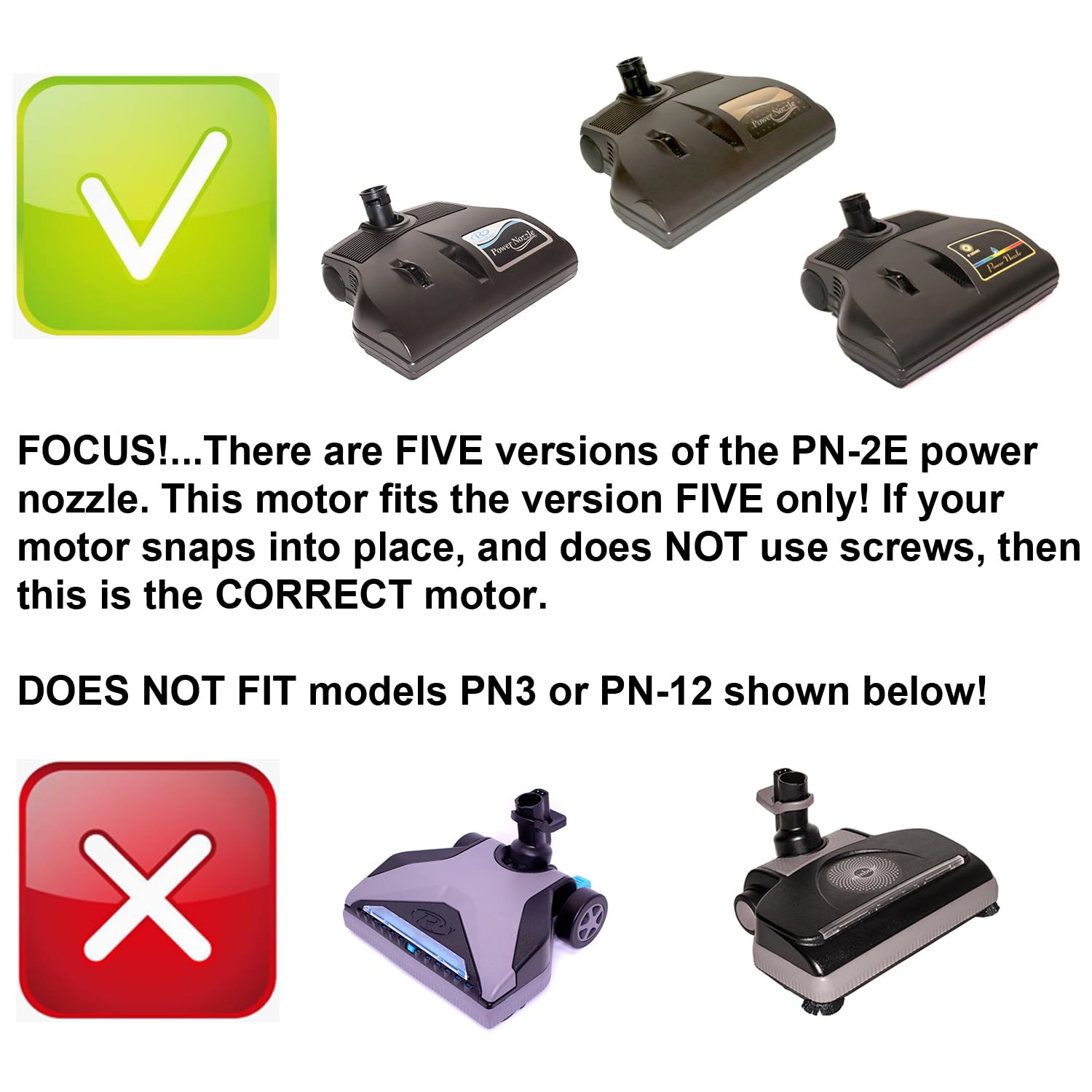 Rainbow Genuine Model PN-2E (Version 5) 120 Volt Power Nozzle Motor