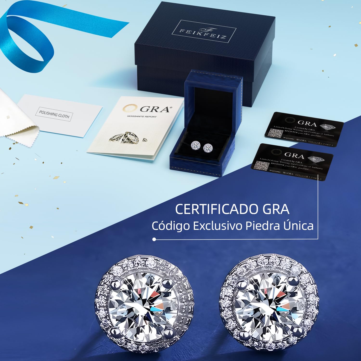 Pendientes de moissanita para mujeres, diamante cultivado de 1 quilate, en plata de ley 925 chapada en oro blanco de 18K, color D, pureza VVS1, pendientes y clavos de plata, regalo de joyería