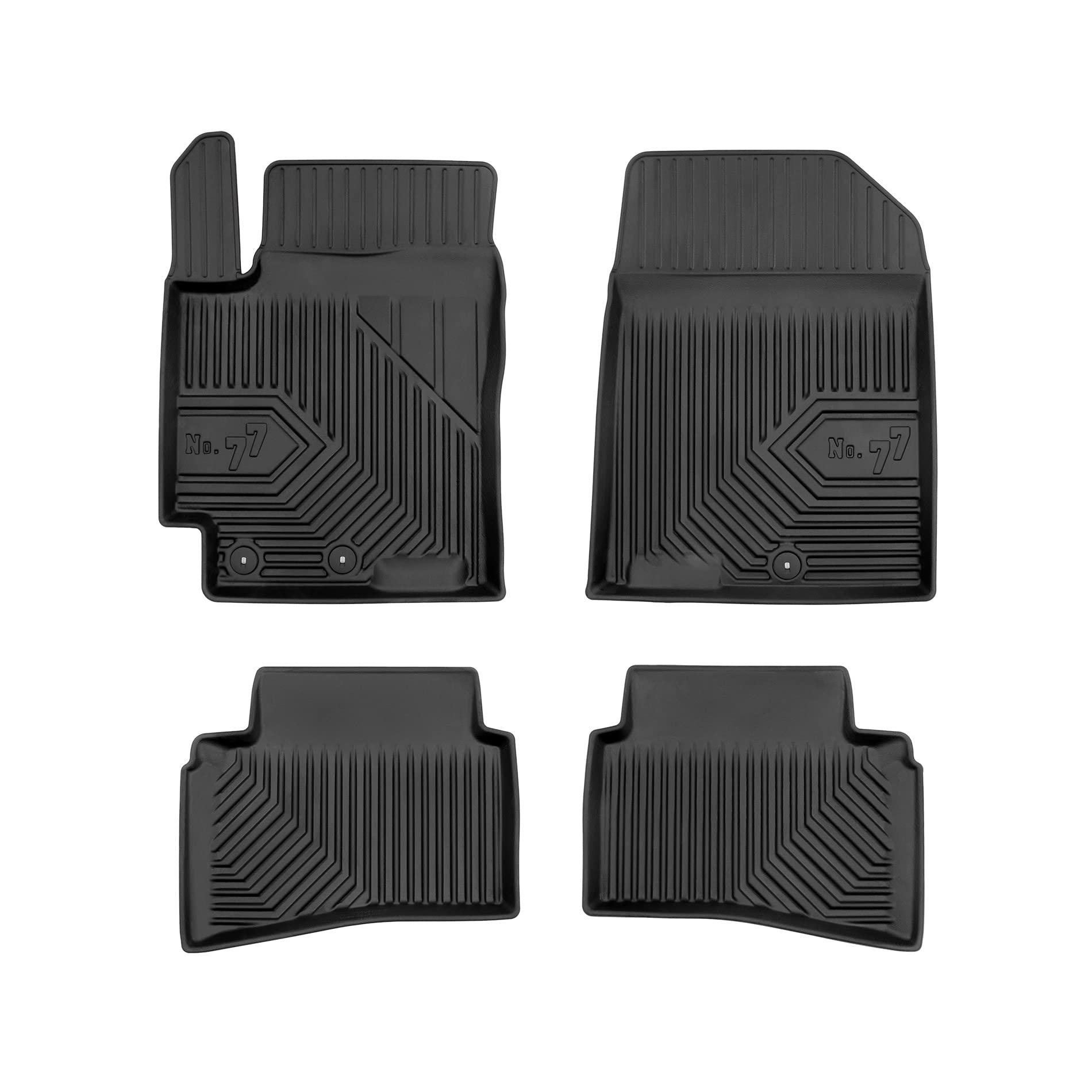 FROGUM No.77 Alfombrillas para Coche Alfombras para Kia Rio IV 2017-2020, para Kia Stonic Desde 2017 | Borde Alto | para Todo el año | Tamaño
