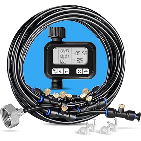 Amazon.com: HOMENOTE Misting Cooling System 59FT (18M) Misting Line ...