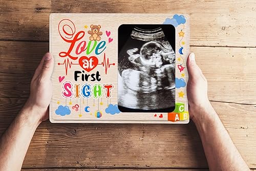 Miniatura 5 de WaaHome Marco de fotos de ecografía para bebé, marco de ultrasonido para el primer día de la madre, para primera vez, mamá, madre futura, regalos de