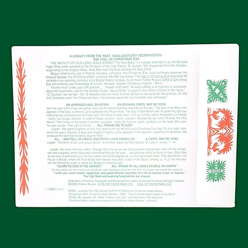 Miniatura 3 de Glory to God 3 Oplatki Oplatki Obleas navideñas tradicionales blancas con sobre de historia