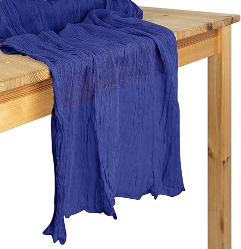 Miniatura 15 de Koyal Wholesale Camino de mesa de estopilla para decoración de boda, tela de gasa de tela transparente para granja rústica, fiesta bohemia nupcial,