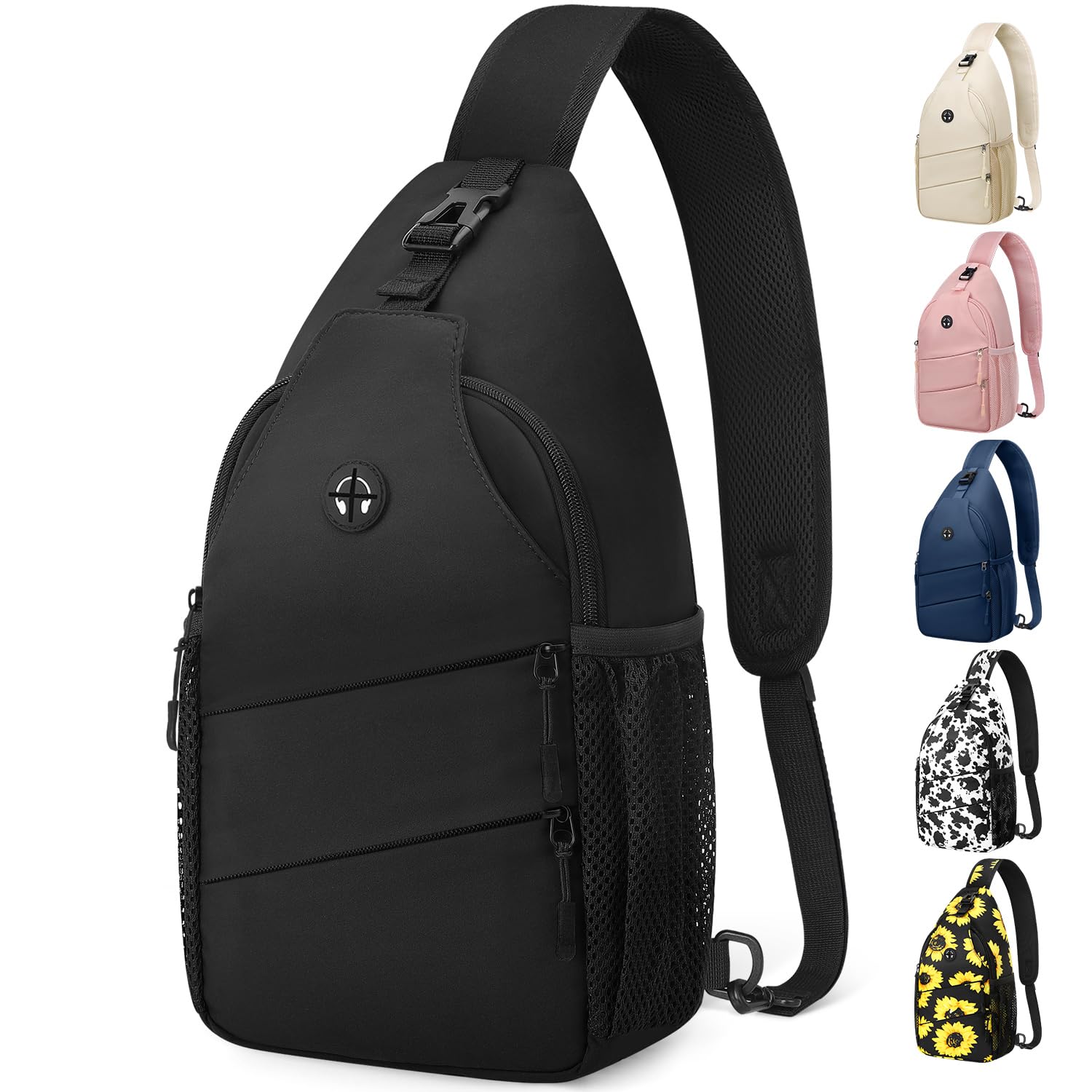 Photo 1 of Pritent Crossbody Sling Bag Backpack - Black