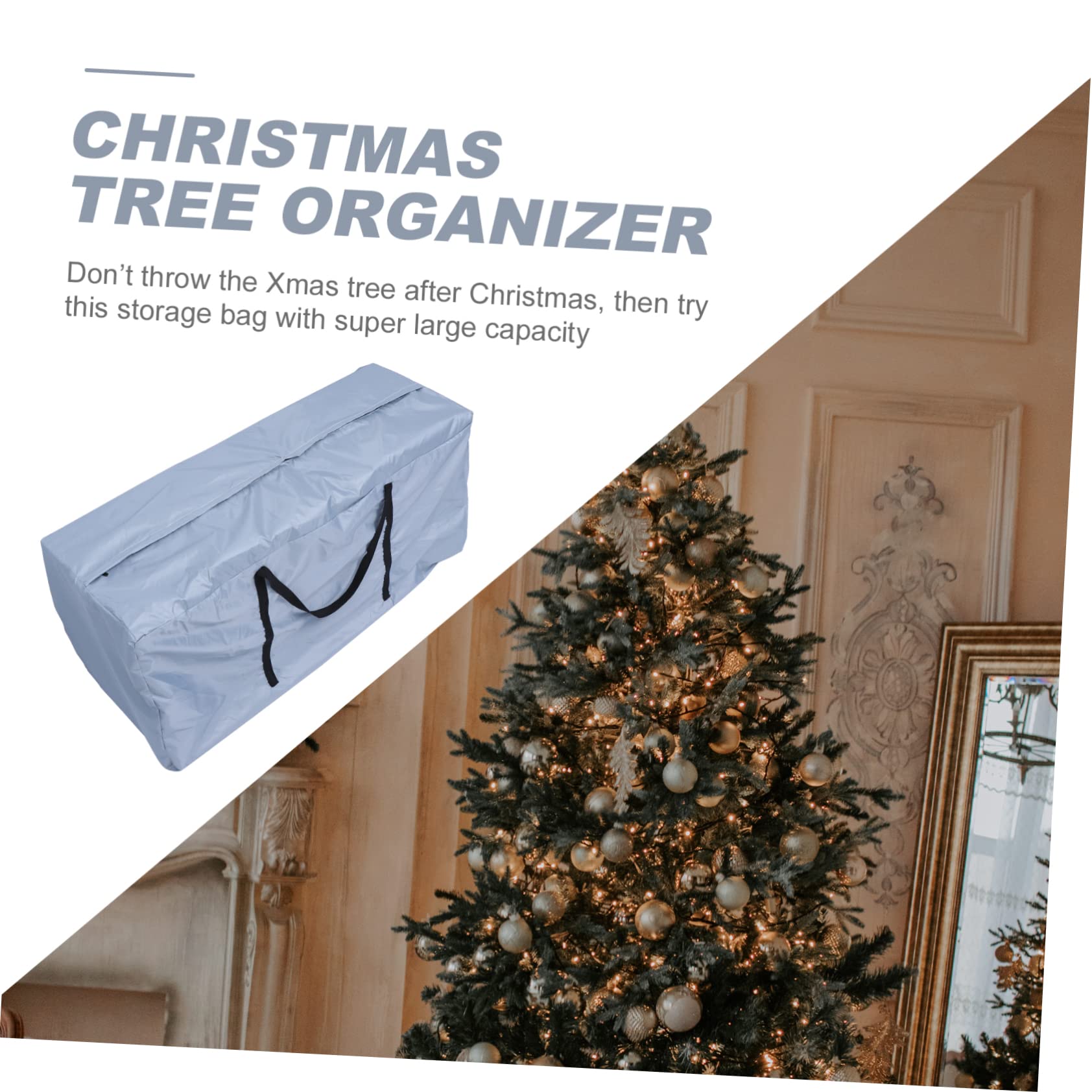 Borsa Portaoggetti per Albero di Natale e Facile da Riporre per Esterni e Casa Realizzata in Poliestere