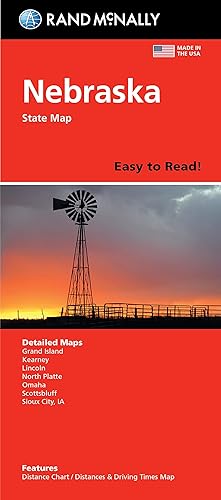 Rand McNally Easy to Read Folded Map: Nebraska State Map