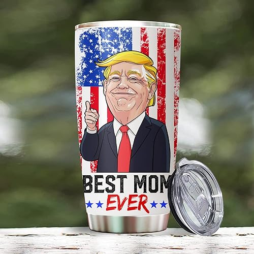 Miniatura 3 de Vaso con texto en inglés "Best Mom Ever", regalos de Trump para mamá de hijo e hija, regalos de cumpleaños para mujeres, mamá, madre, mamá, regalo
