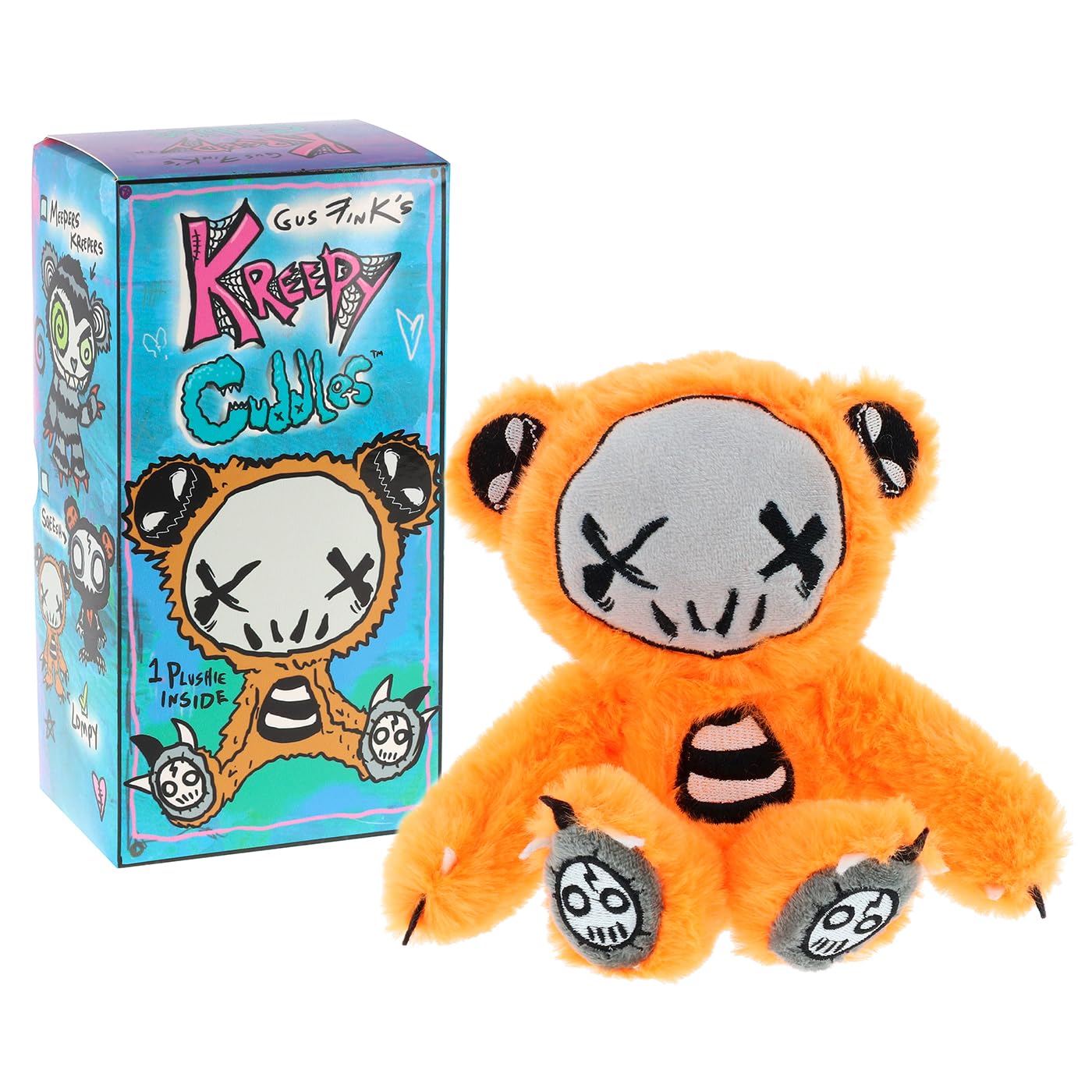 Gus Fink Kreepy Cuddles Collectable Plush Soft Toy, Spooky Monster Characters, Assorted Styles, Unique Story Tags (Lompy)
