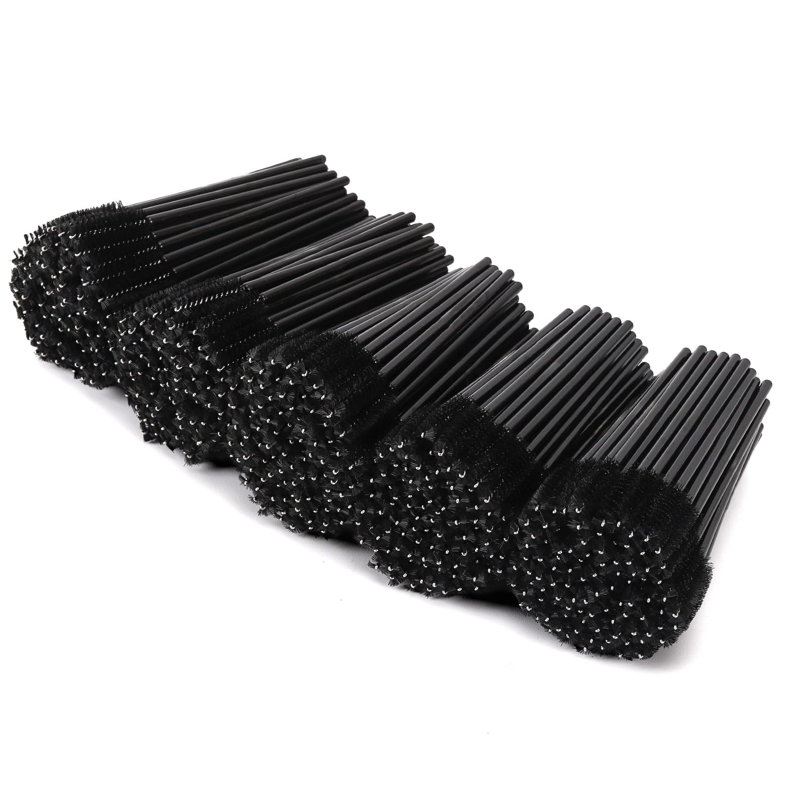 Tbestmax 500 Disposable Mascara Wands Eyelash Brush Black Spoolies for Eyebrow Eye Lash Extension