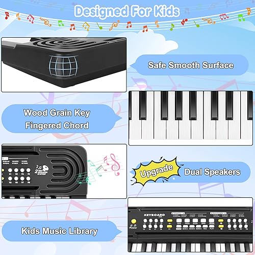 Miniatura 6 de Piano de actualización de 37 teclas para niños, juguetes musicales para niños de 3 a 8 años, teclado electrónico, piano para principiantes,