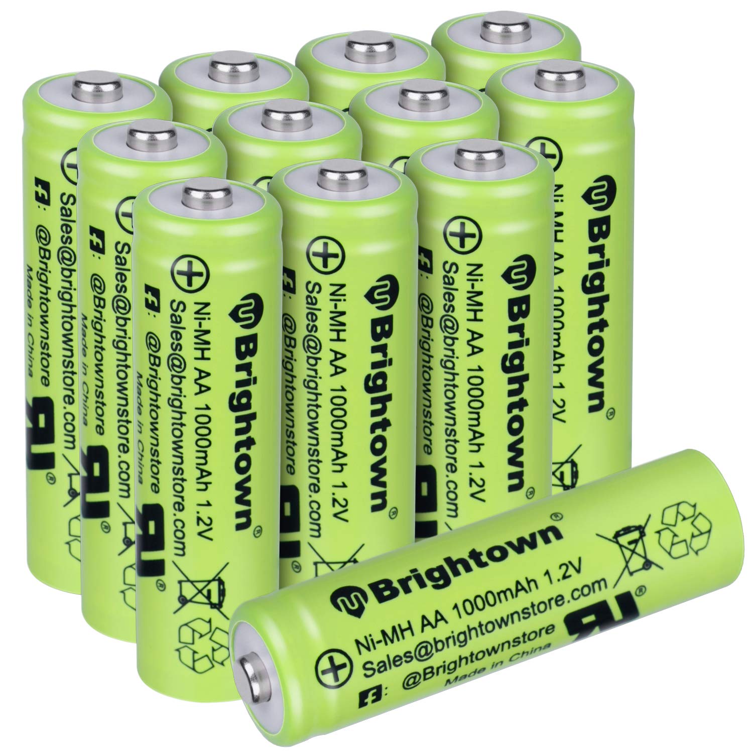 NiMH Rechargeable AA Battery Pack of 12 