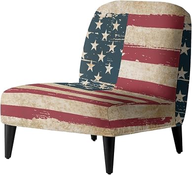ZFRXIGN American Flag Armless Chair Slipcovers Large Oversized Slipper Chair Slipcovers Without Arms Stretch Single Sofa Chair Cover Armless Furniture Protector Covers 4Th of July Decor