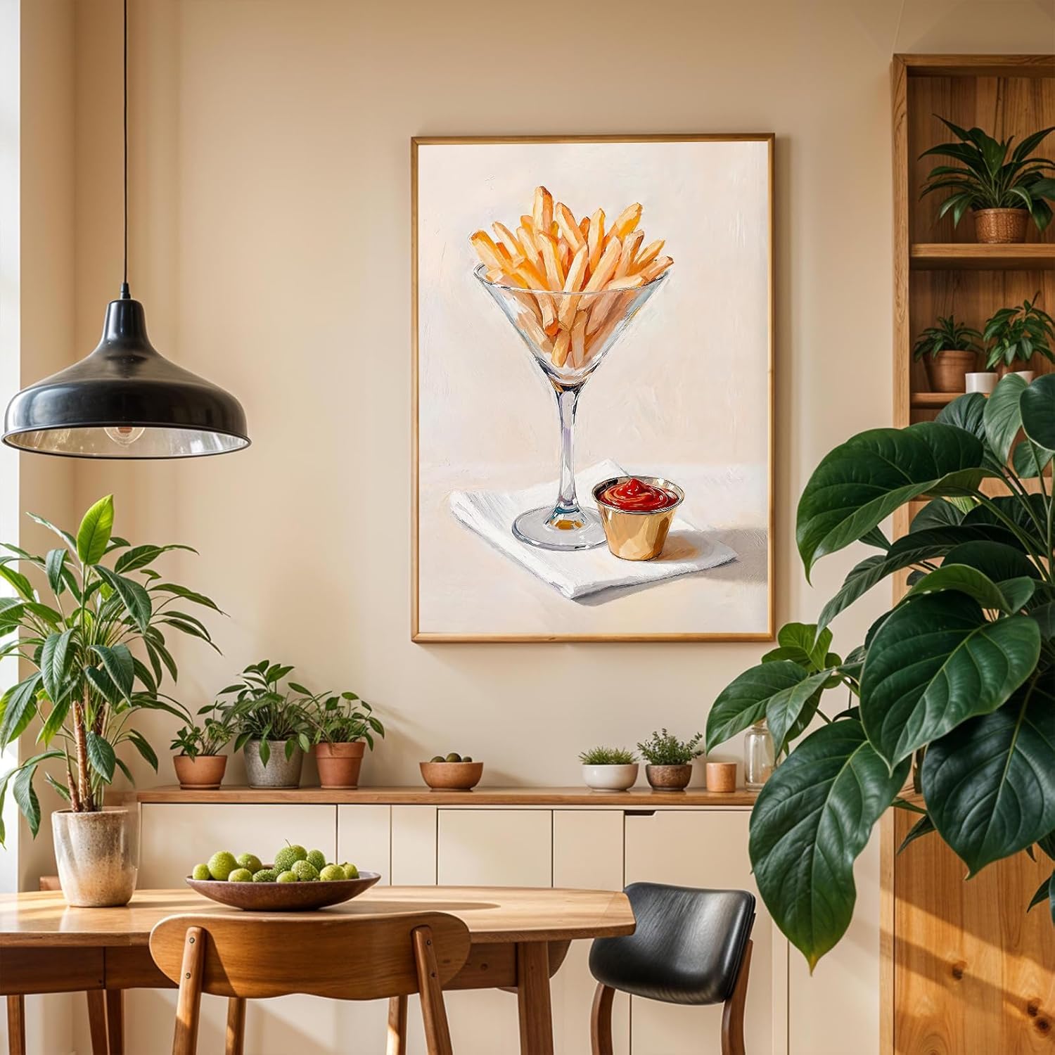 Kitchen Canvas Wall Art Vintage Funky Wall Decor Fries in Glass Art Print Food And Cocktail Canvas Poster Aesthetic Picture Prints Painting for Bar Cart Kitchen Restaurant Wall Decor, 16"x24" Unframed - Image 6