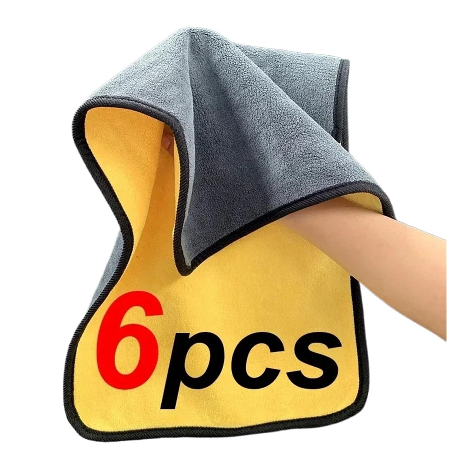 Thick Microfiber Cleaning TowelsPack Soft Drying Cloths for Car Washing Detailing - Double Layer Clean Rags for Fit — view 2