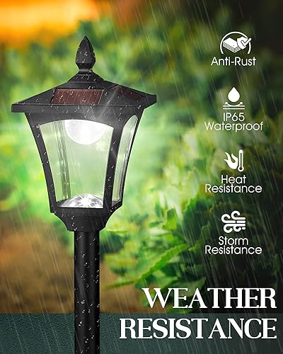 Miniatura 3 de Lámpara solar de 70 pulgadas para poste de luces al aire libre impermeable IP65, postes de lámpara solar iluminación al aire libre, poste solar LED