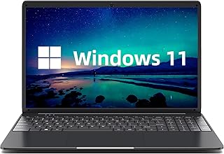 SGIN Win11 Laptop with 8GB RAM 256GB SSD,15.6 Inch HD 1366x768 Display Laptop,Intel Celeron Quad-Core processor,Bluetooth 4.2, TF Card Expansion Up to 512 GB (Grey)