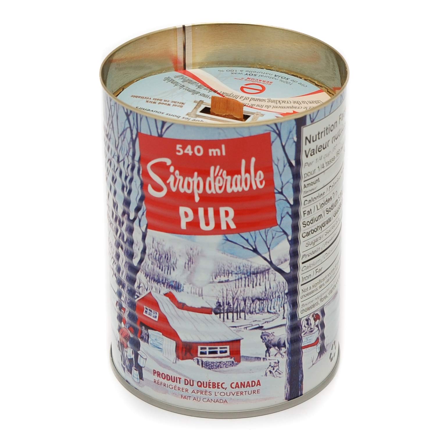 MapleFarm - 2x Duftkerzen im traditionellen kanadischen Blechdosenformat. Holzdocht. Maple syrup candle iconic can.
