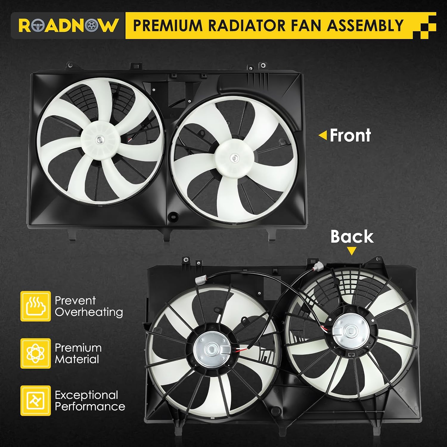 621-530 Radiator Cooling Fan Fit for Lexus RX350 V6 3.5L 2010-2015