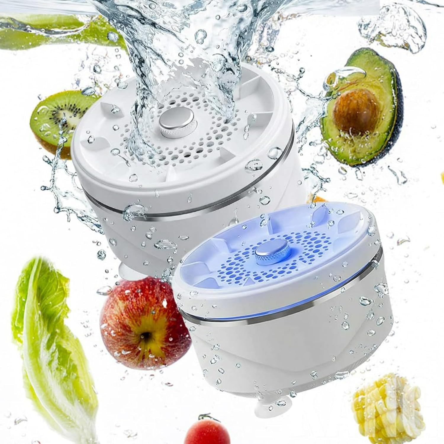 Fruit and Vegetable Purifier, 2026 Upgraded Titanium Electrolysis Fruit Cleaner, Waterproof Washing Machine for Produce Cleaning Home Kitchen (1Pcs)